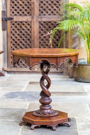 Victorian Oak Octagonal Table