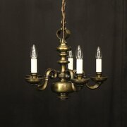 English Bronze 5 Light Antique Chandelier