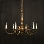 English Bronze 6 Light Antique Chandelier