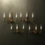 English Set Of 4 Bronze Antique Wall Lights