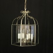 English Silver Gilded 6 Light Antique Lantern