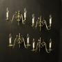 Flemish Set Of 4 Brass Antique Wall Lights