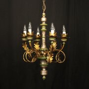 Florentine 6 Light Giltwood Antique Chandelier