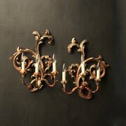 Florentine Giltwood Triple Arm Wall Lights