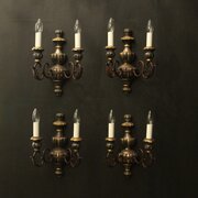 Florentine Set Of 4 Giltwood Antique Wall Lights