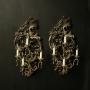 Florentine Silver Giltwood Antique Wall Lights