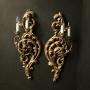 Florentine Silver Giltwood Antique Wall Lights