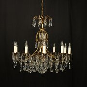 French 10 Light Gilded Antique Chandelier