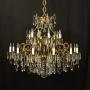 French 18 Light Gilded Antique Chandelier