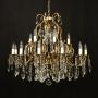 French 19 Light Gilded Antique Chandelier
