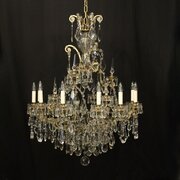 French Crystal 12 Light Antique Chandelier