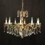 French Gilded 10 Light Antique Chandelier