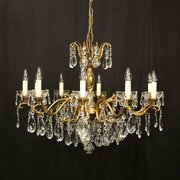 French Gilded 10 Light Antique Chandelier