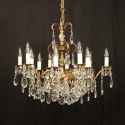 French Gilded 12 Light Antique Chandelier