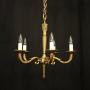 French Gilded 5 Light Antique Chandelier