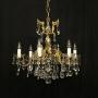 French Gilded 6 Light Antique Chandelier