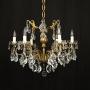 French Gilded 6 Light Antique Chandelier