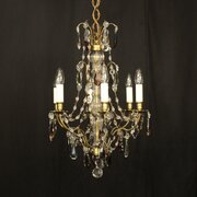 French Gilded 6 Light Antique Chandelier