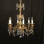 French Gilded 6 Light Swarovski Chandelier