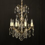 French Gilded 8 Light Antique Chandelier