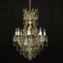 French Gilded 9 Light Birdcage Chandelier