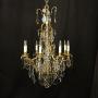 French Gilded Bronze 12 light Antique Chandelier