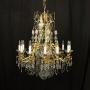 French Gilded Bronze 13 Light Antique Chandelier