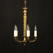 French Gilded Bronze 5 Light Antique Chandelier
