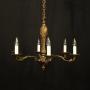 French Gilded Bronze 6 Light Antique Chandelier