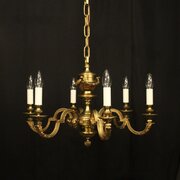 French Gilded Bronze 6 Light Antique Chandelier