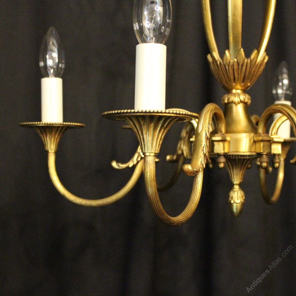Antiques Atlas French Gilded Bronze 6 Light Chandelier