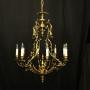 French Gilded Bronze 8 Light Antique Chandelier