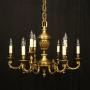 French Gilded Bronze 9 Light Antique Chandelier