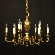 French Gilded Bronze 9 Light Antique Chandelier