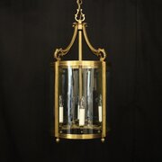 French Gilded Bronze Antique Hall Lantern