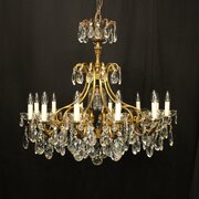 French Gilded Bronze Birdcage Chandelier