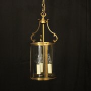 French Gilded Convex Hall Antique Lantern