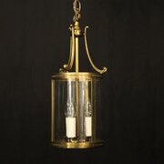 French Gilded Convex Hall Antique Lantern