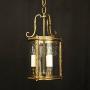 French Gilded Triple light Convex Hall Lantern