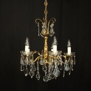French Gilded & Crystal Antique Chandelier