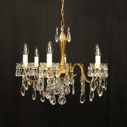 French Gilded & Crystal Antique Chandelier