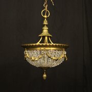 French Late 19th C Gilded Bronze Antique Light