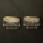 French Pair Crystal Antique Wall Lights