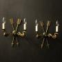 French Pair Of Empire Gilded Wall Lights