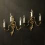 French Pair Of Gilded Antique Wall Lights