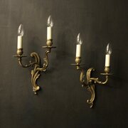 French Pair Of Gilded Antique Wall Lights