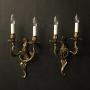 French Pair Of Gilded Antique Wall Lights