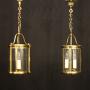 French Pair Of Gilded Bronze Antique Lanterns