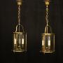 French Pair Of Gilded Bronze Antique Lanterns