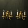 French Pair Of Gilded Bronze Antique Wall Lights